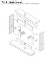 Deckelpanel A zu Kaminsims MT378C-EO dunkle Eiche