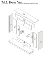 Oberes Panel C zu Kaminsims MT378C-NO helle Eichee