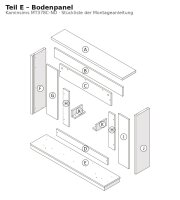 Bodenpanel E zu Kaminsims MT378C-NO helle Eiche