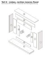 Linkes, rechtes inneres Panel H zu Kaminsims MT378C-NO...