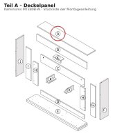 Deckelpanel A zu Kaminsims MT380B-W weiss