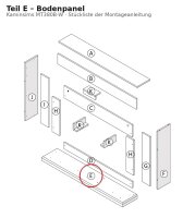 Bodenpanel E zu Kaminsims MT380B-W weiss