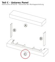 Lower Panel C for Mantelpiece MT407A