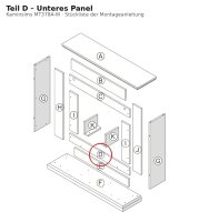 Unteres Panel D zu Kaminsims MT378A-W weiss