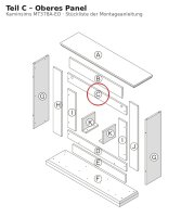 Oberes Panel C zu Kaminsims MT378A-EO dunkle Eiche