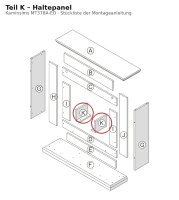 Haltepanel K zu Kaminsims MT378A-EO dunkle Eiche