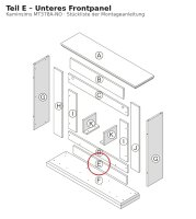 Lower Front Panel E for MT378A-NO Fireplace Mantel, Light...