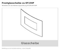 Front glass pane for electric fireplace unit EF159P