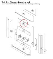 Oberes Frontpanel B zu Kaminsims MT374C-W weiss