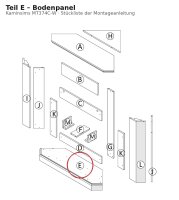 Bodenpanel E zu Kaminsims MT374C-W weiss