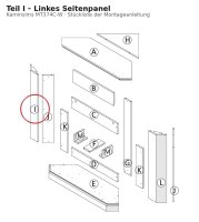 Linkes Seitenpanel I zu Kaminsims MT374C-W weiss