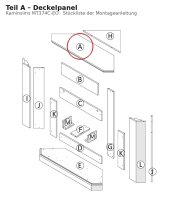 Deckelpanel A zu Kaminsims MT374C-EO dunkle Eiche