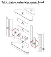 Linkes und rechtes inneres Panel K zu Kaminsims MT374C-EO...