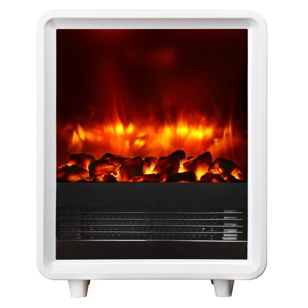 Elektrokamin BALDERIA George - Elektro-Kaminofen, Heizung 2000W - Weiß