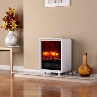 Elektrokamin BALDERIA George - Elektro-Kaminofen, Heizung 2000W - Weiß