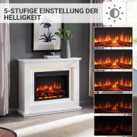 Elektrokamin Standkamin BALDERIA Baldur – Heizung bis 2000 W, weiss