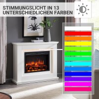 Elektrokamin Standkamin BALDERIA Baldur – Heizung bis 2000 W, weiss