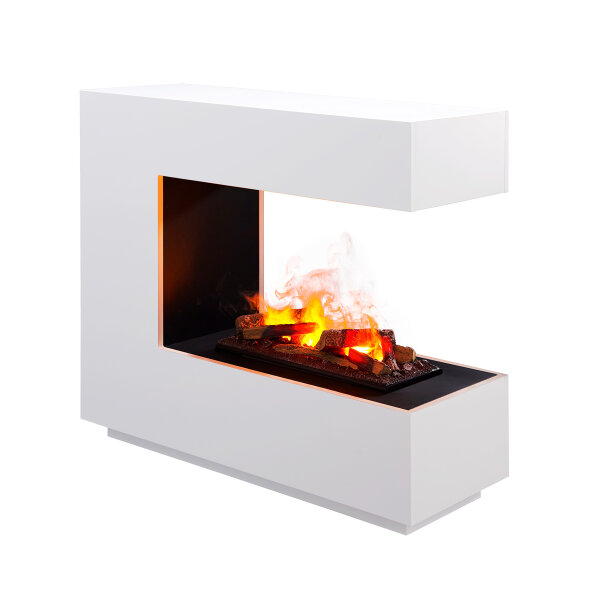 BALDERIA Cassiopeia electric fireplace - room divider, LED water vapor - white