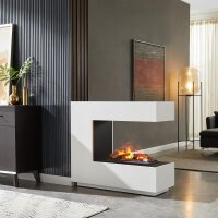 Elektrokamin BALDERIA Cassiopeia - Raumtrenner, LED Wasserdampf - Weiß