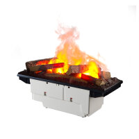 BALDERIA Ikaros Wassernebel-Kamin flach – Kassetten-Einsatz mit Holzscheit-Aufsatz