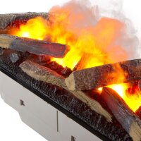Elektrokamin BALDERIA Ikarus - Optymist-Flamme mit Nebel - Weiß
