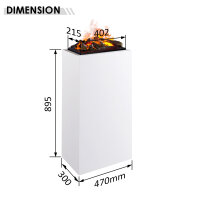 Elektrokamin BALDERIA Ikarus - Standsäule -  Weiß, hoch
