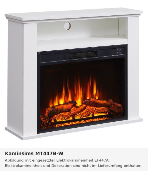 Repisa de chimenea MT447B-W blanca