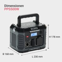 BALDERIA Power Cube 500 W Power Station – Portable Battery Storage