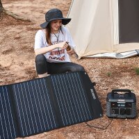 BALDERIA Power Set, portable power station 500W with foldable solar panel 60W