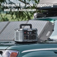 BALDERIA Power Set, portable power station 500W with foldable solar panel 60W