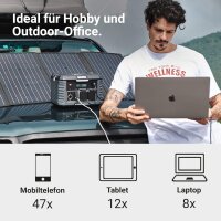 BALDERIA Power Set, tragbare Powerstation 500W mit faltbarem Solarpanel 200W