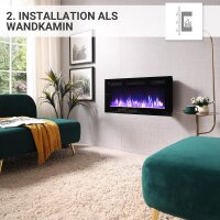 Elektrokamin BALDERIA Leif 36 - 3in1 - schwarz