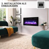 Elektrokamin BALDERIA Leif 36 - 3in1 - schwarz