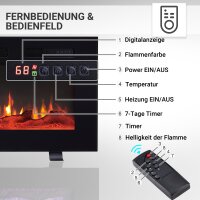 Elektrokamin BALDERIA Leif 36 - 3in1 - schwarz