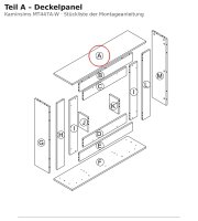 Deckelpanel A zu Kaminsims MT447A-W weiss
