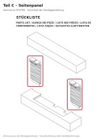 Side panel C for Fireplace Mantel MT279E-W white