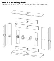 Bodenpanel E zu Kaminsims MT375C-NO Helle Eiche