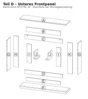 Unteres Frontpanel D zu Kaminsims MT379C-W weiss