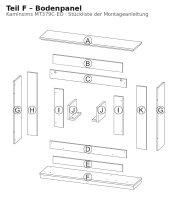 Bodenpanel F zu Kaminsims MT379C-EO Dunkle Eiche