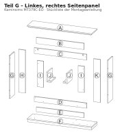 Left and Right Side Panels G for Mantelpiece MT379C-EO...