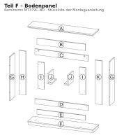 Bodenpanel F zu Kaminsims MT379C-NO Helle Eiche