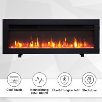 BALDERIA Agnes 36 electric fireplace - freestanding, wall-mounted, or built-in fireplace - black