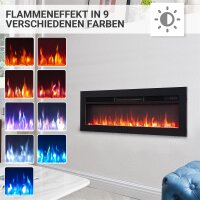 Elektrokamin BALDERIA Agnes 36 - Stand-, Wand- oder Einbaukamin - Schwarz