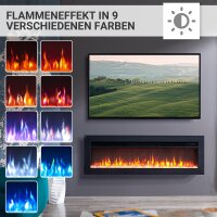 Elektrokamin Einbaukamin BALDERIA Agnes 40 – Heizung bis 1800 W, schwarz