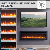 Elektrokamin Einbaukamin BALDERIA Agnes 40 – Heizung bis 1800 W, schwarz
