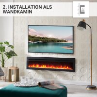 Elektrokamin BALDERIA Agnes 50 - 3in1 Stand-, Wand- oder Einbaukamin