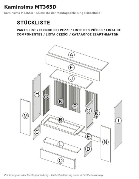 Fireplace mantel MT365D
