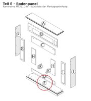 Bodenpanel E zu Kaminsims MT321D-W Weiss