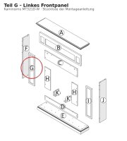 Linkes Frontpanel G zu Kaminsims MT321D-W Weiss