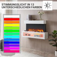 BALDERIA Nikos Elektro-Wandkamin Weiß – Infografik: Stimmungslicht in 13 Farben